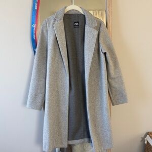 Zara Women's Light Gray Trench Coat
